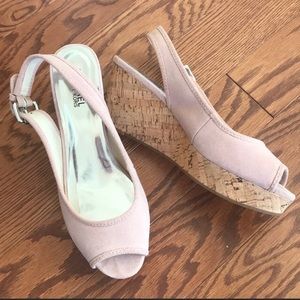 Michael Michael Kors pale pink wedges